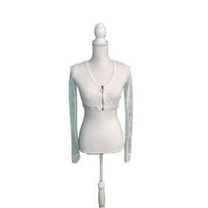 Dolls Kill Angelic Tempo Fishnet Crop Top Size Medium NWT